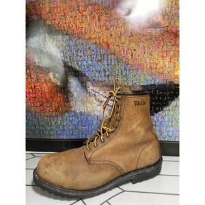 WALLS, MEN'S OILFIELD CAMO, STEEL TOE BOOTS, SIZE 13 M BROWN